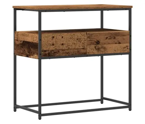 Konsoles Galds Vecā Koka 75X40X75 Cm Inženierijas Koks Un Tērauds Vidaxl