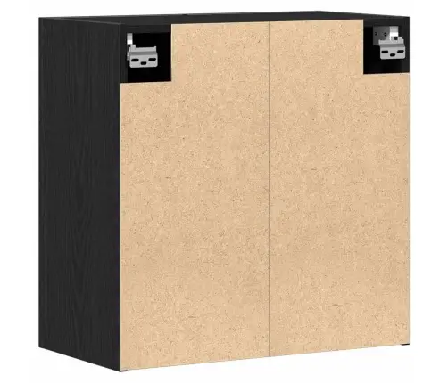 Sienas Skapītis Melna Ozola 60X31X60 Cm Inženiertehniskā Koksne Vidaxl