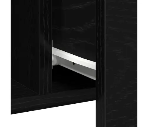 Skapītis Melnā Ozola 100X36X60 Cm Inženierijas Koks Vidaxl