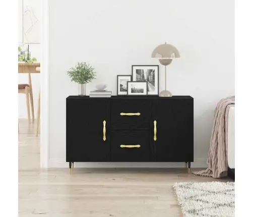 Skapītis Melnā Ozola 100X36X60 Cm Inženierijas Koks Vidaxl