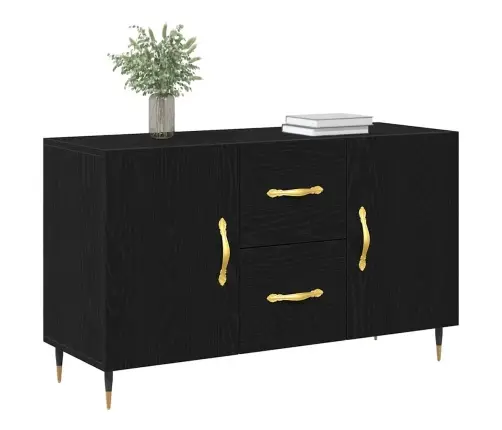 Skapītis Melnā Ozola 100X36X60 Cm Inženierijas Koks Vidaxl