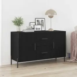 Puse Melns Ozols 100 X 36 X 60 Cm Inženierijas Koks Vidaxl