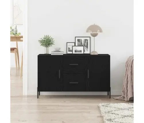 Bufete Melna Ozola 100X36X60 Cm Inženiertehniskā Koka Vidaxl