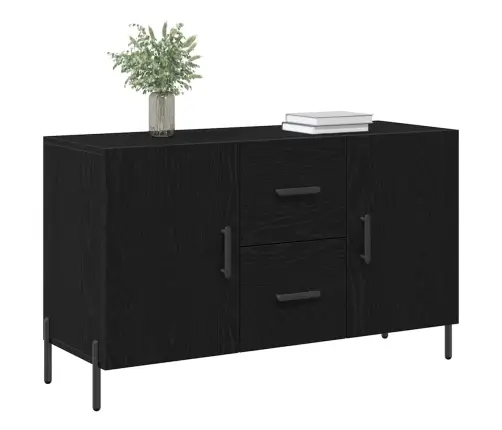 Bufete Melna Ozola 100X36X60 Cm Inženiertehniskā Koka Vidaxl