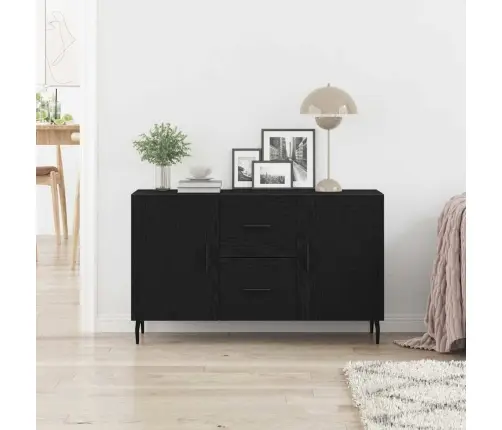 Bufete, Melna Ozolu, 100X36X60 Cm, Inženierijas Koks Vidaxl