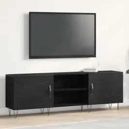 Telerikapp Must Tamm 150 X 30 X 50 Cm Tehispuit