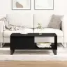 Kafijas Galdiņš Melns Ozols 90X50X36,5 Cm Inženierijas Koks Vidaxl