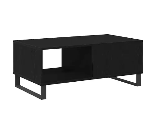 Kafijas Galdiņš Melns Ozols 90X50X36,5 Cm Inženierijas Koks Vidaxl