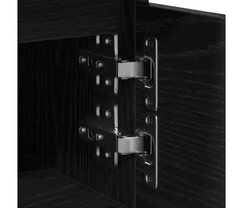 Naktsgaldiņš Melns Ozols 40X35X50 Cm Inženierijas Koks Vidaxl