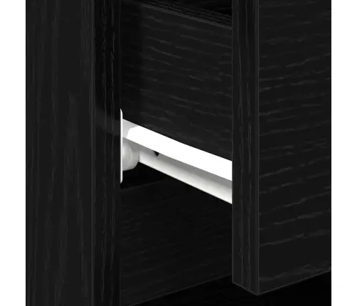 Naktsgaldiņi 2Gab Melns Ozols 40X35X50 Cm Inženierijas Koks Vidaxl