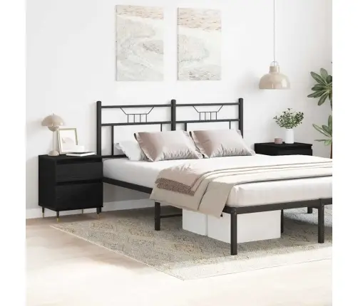 Naktsgaldiņi 2Gab Melns Ozols 40X35X50 Cm Inženierijas Koks Vidaxl