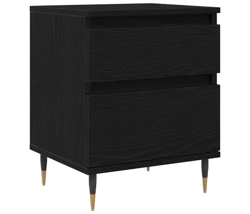 Naktsgaldiņi 2Gab Melns Ozols 40X35X50 Cm Inženierijas Koks Vidaxl