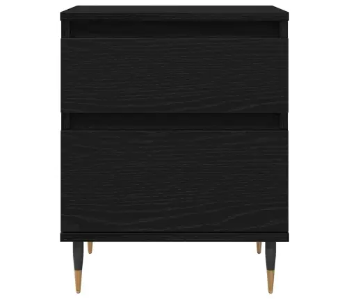 Naktsgaldiņi 2Gab Melns Ozols 40X35X50 Cm Inženierijas Koks Vidaxl