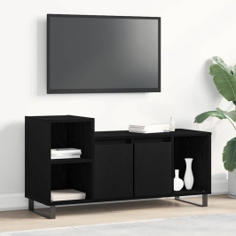 Televizora Skapīša Melns Ozols 100 X 35 X 55 Cm Vidaxl