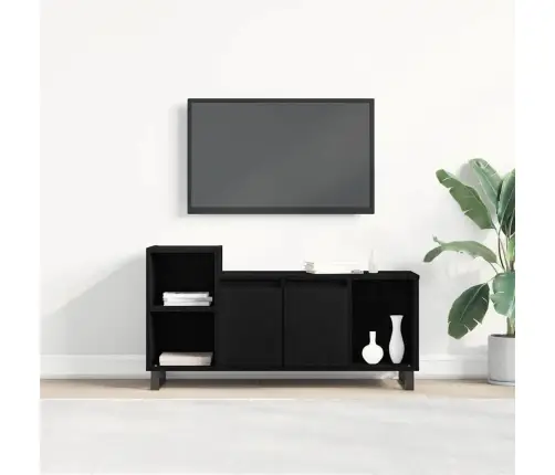 Tv Skapītis Melna Ozola 100X35X55 Cm Inženierijas Koks Vidaxl