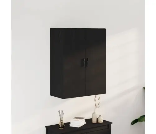 Sienā Montējamais Skapis Melns Ozols 69,5X34X90 Cm Mākslīgā Koka Vidaxl