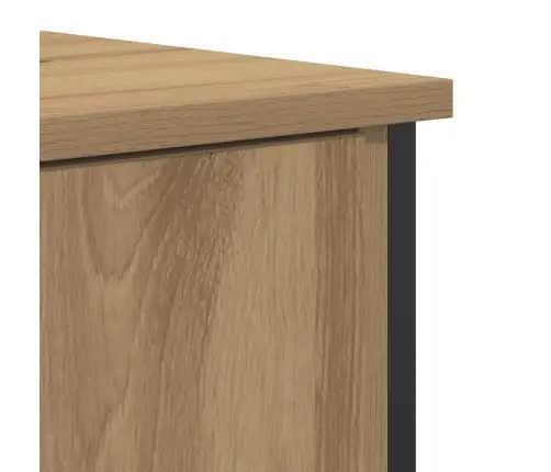 Bufete Mākslas Ozols 70X30X80 Cm Inženierijas Koksne Un Tērauds Vidaxl