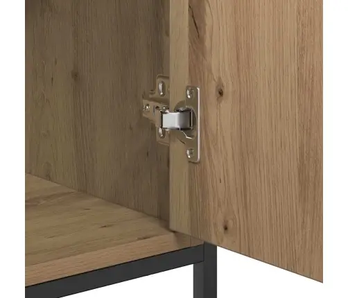 Bufete Mākslas Ozols 70X30X80 Cm Inženierijas Koksne Un Tērauds Vidaxl