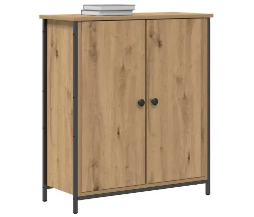 Bufete Mākslas Ozols 70X30X80 Cm Inženierijas Koksne Un Tērauds Vidaxl