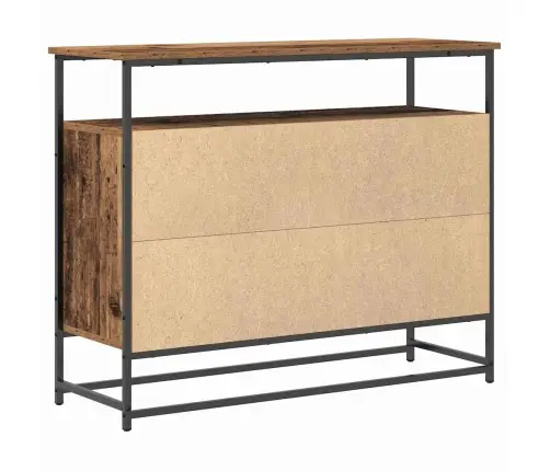 Bufete Vecs Koks 100X35X80 Cm Konstrukcija No Koksnes Un Tērauda Vidaxl