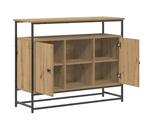 Skuvekļa Artisan Oak 100X35X80 Cm Inženieru Koks Un Tērauds Vidaxl Skuvekļa Artisan Oak 100X35X80 Cm Inženieru Koks Un Tērauds Vidaxl