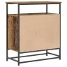 Sānu Skapītis Vecs Koks 69X35X80 Cm Inženierijas Koks Un Tērauds Vidaxl