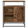 Sānu Skapītis Vecs Koks 69X35X80 Cm Inženierijas Koks Un Tērauds Vidaxl
