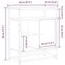 Sānu Skapītis Vecs Koks 69X35X80 Cm Inženierijas Koks Un Tērauds Vidaxl
