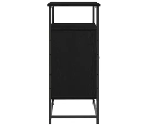 Bufete Melns Ozols 69X35X80 Cm Inženierijas Koks Un Tērauds Vidaxl