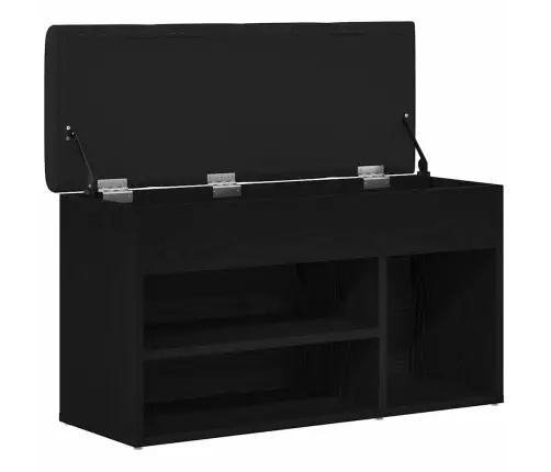 Uzglabāšanas Sola Melna Ozola 80X30X45 Cm Inženierēs Koks Vidaxl