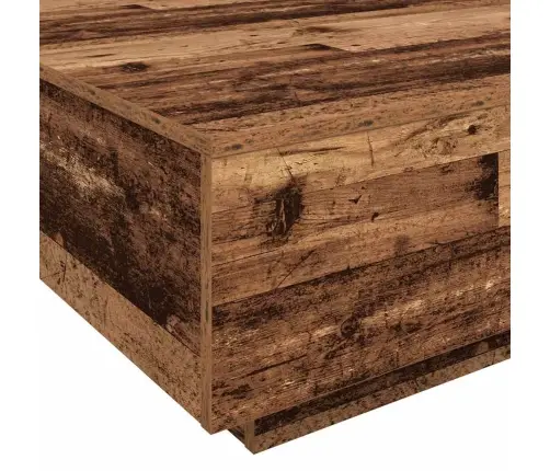 Kafijas Galdiņš Ar Led Gaismām Vēsturisks Koks 55X55X31 Cm Vidaxl