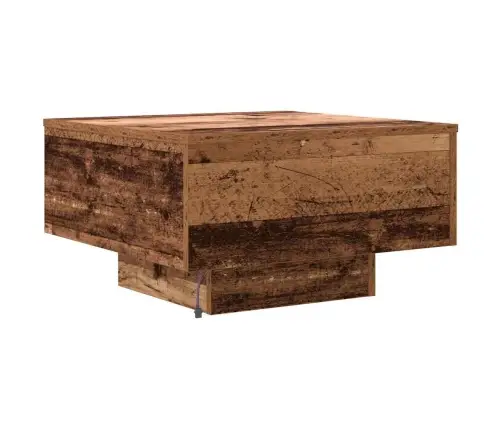Kafijas Galdiņš Ar Led Gaismām Vēsturisks Koks 55X55X31 Cm Vidaxl