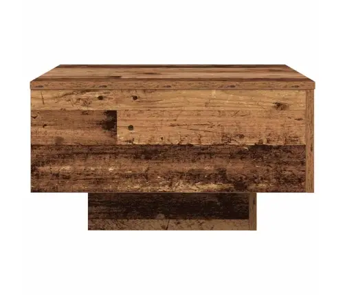 Kafijas Galdiņš Ar Led Gaismām Vēsturisks Koks 55X55X31 Cm Vidaxl