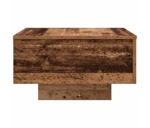 Kafijas Galdiņš Ar Led Gaismām Vēsturisks Koks 55X55X31 Cm Vidaxl