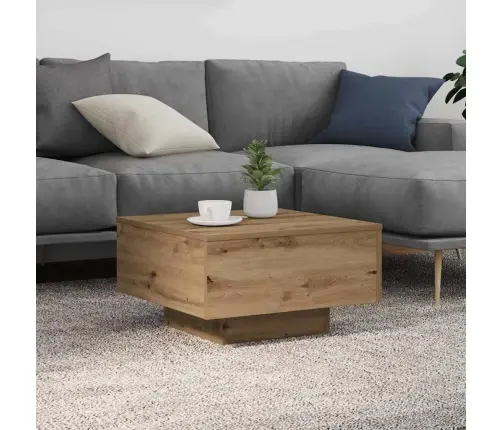 Kafijas Galds Ar Led Gaismām, Mākslas Ozols 55X55X31 Cm Vidaxl Kafijas Galds Ar Led Gaismām, Mākslas Ozols 55X55X31 Cm Vidaxl