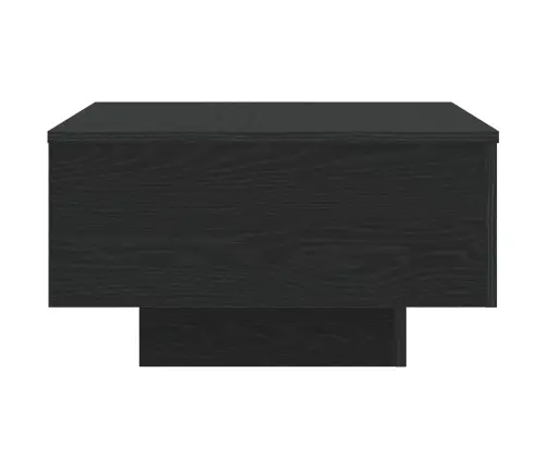 Kafijas Galds Ar Led Gaismām Melns Ozols 55X55X31 Cm Vidaxl