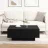 Kohvilaud Must Tamm 80 X 80 X 31 Cm Tehispuit