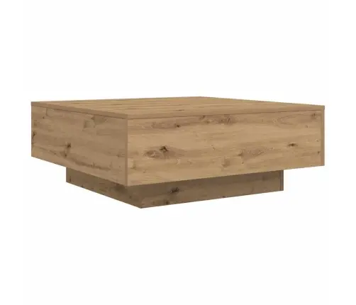 Kafijas Galdiņš Ar Led Apgaismojumu Artisānam Ozolam 80X80X31 Cm Vidaxl