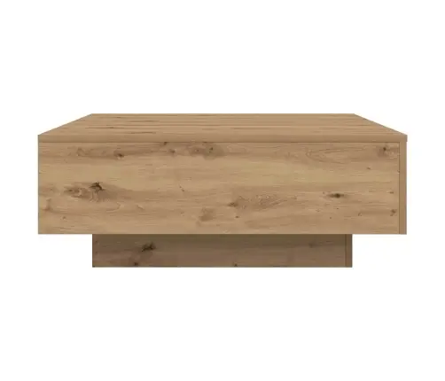 Kafijas Galdiņš Ar Led Apgaismojumu Artisānam Ozolam 80X80X31 Cm Vidaxl