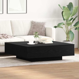 Kafijas Galdiņš Melns Ozols 100 X 100 X 31 Cm Inženierijas Koks Vidaxl