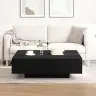 Melnais Ozola Kafijas Galds 100X100X31 Cm No Inženierētā Koka Vidaxl
