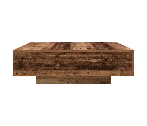 Kafijas Galdiņš Ar Led Gaismām, Vecs Koks 100X100X31 Cm Vidaxl