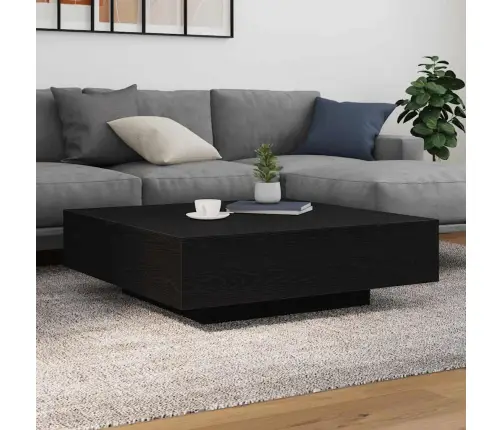 Kohvilaud Must Tamm 100 X 100 X 31 Cm Tehispuit Kohvilaud Must Tamm 100 X 100 X 31 Cm Tehispuit