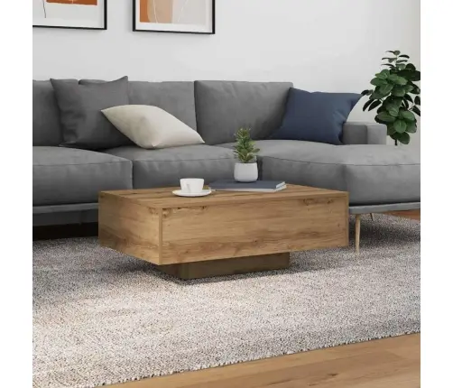 Kafijas Galdiņš Ar Led Gaismām Artisan Ozols 85X55X31 Cm Vidaxl Kafijas Galdiņš Ar Led Gaismām Artisan Ozols 85X55X31 Cm Vidaxl