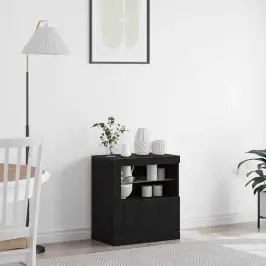 Puse Melna 60.5 X 37 X 67 Cm Inženierijas Koks Vidaxl