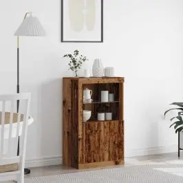 Sānu Skapis Vecs Koks 60.5 X 37 X 100 Cm Inženierijas Koks Vidaxl
