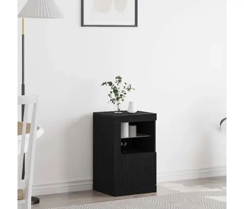 Led Kummuti Must Tamm 41 X 37 X 67 Cm Tehispuit