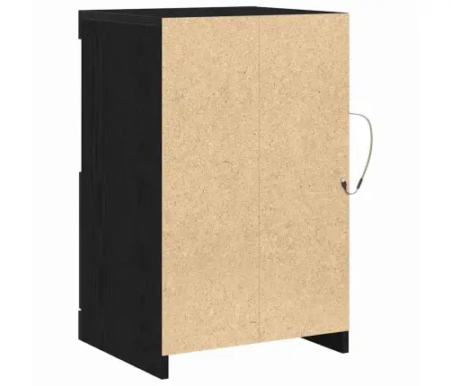 Led Kummuti Must Tamm 41 X 37 X 67 Cm Tehispuit