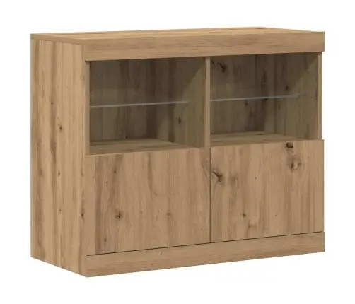 Bufete Ar Led Gaismām Artisan Ozols 81X37X67 Cm Vidaxl