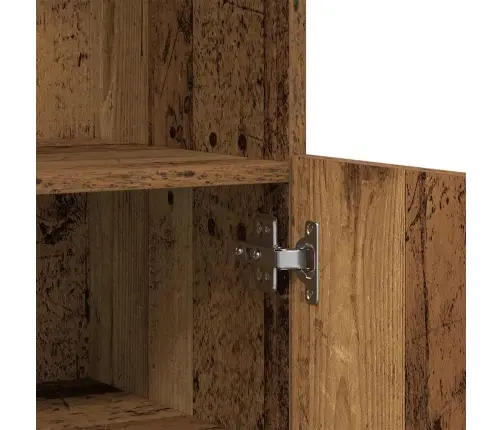 Sideboard Ar Led Gaismām Vecs Koks 60X37X100 Cm Vidaxl